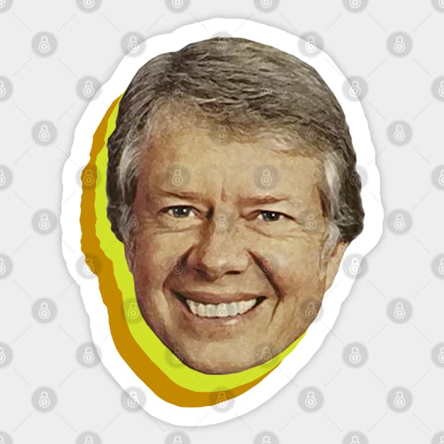 Jimmy Carter Head Vintage Retro 1970s Sticker by BarryJive